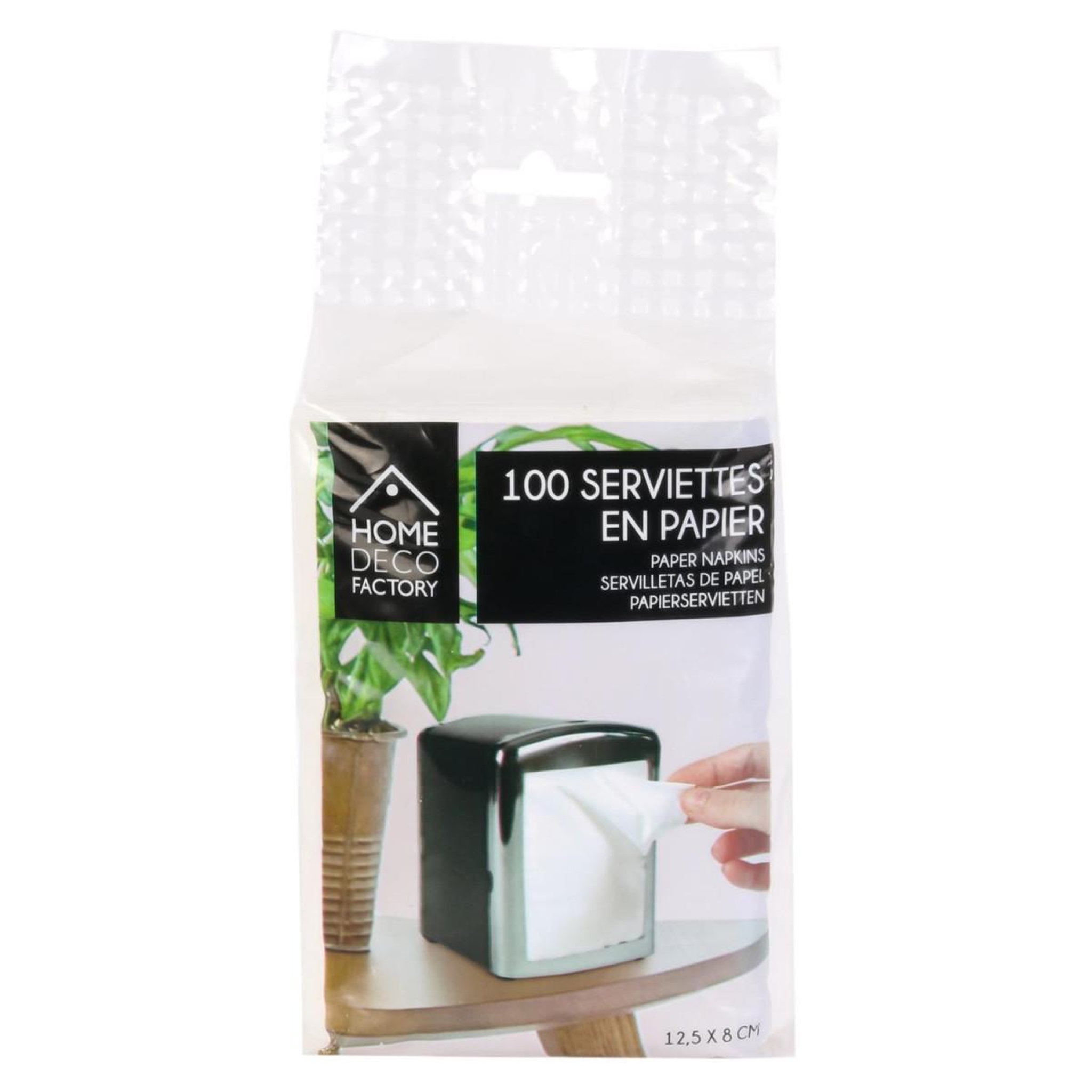 Voir la diapositive 4 : The Home Deco Factory Lot de 100 Serviettes en Papier  Distributeur  9x13cm Blanc