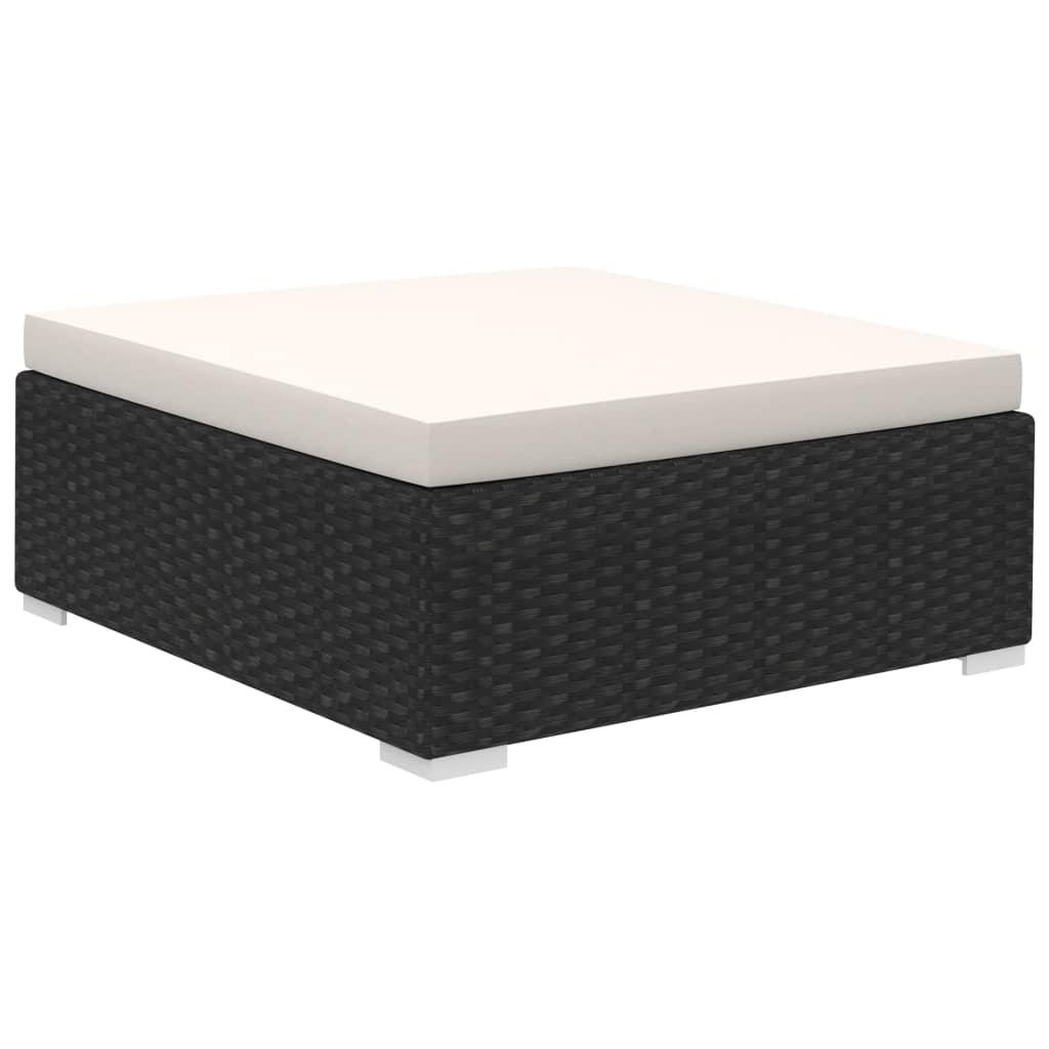 Voir la diapositive 5 : VIDAXL Salon de jardin 6 pcs avec coussins Resine tressee Noir