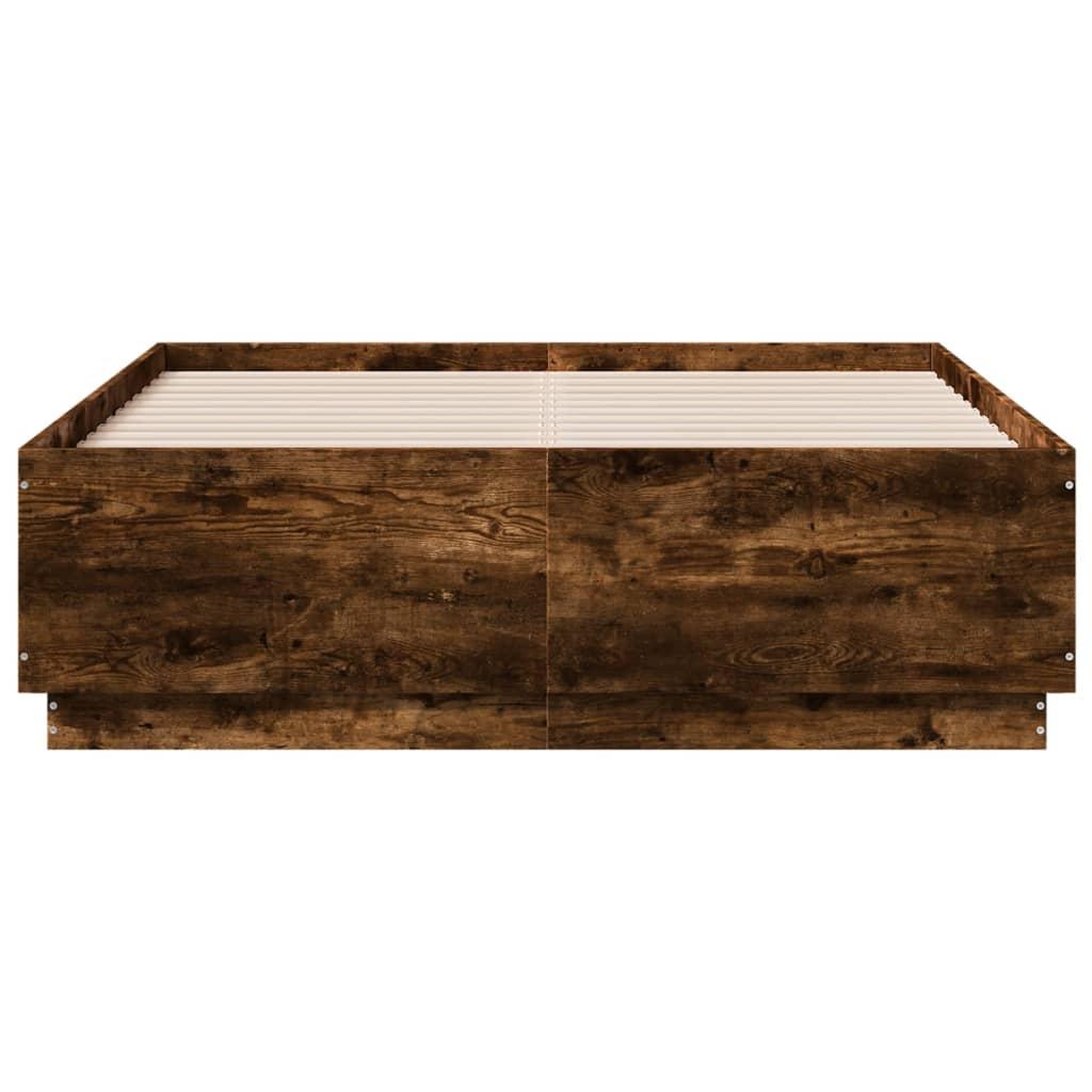Voir la diapositive 4 : VIDAXL Cadre de lit sans matelas chene fume 135x190 cm