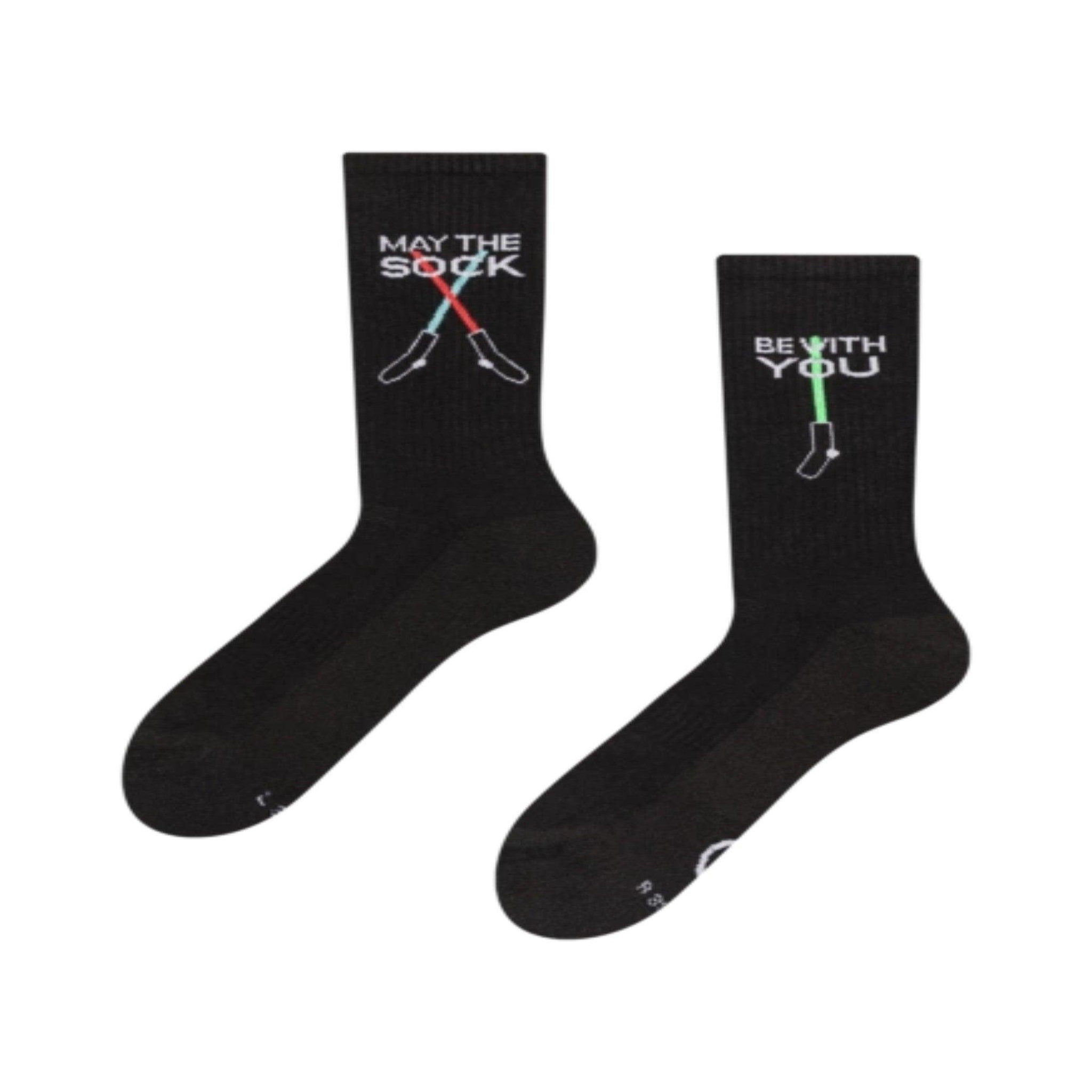 DEDOLES Chaussettes sport coolmax® may the sock be with you. Coloris disponibles : Noir