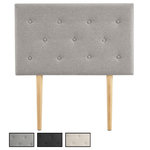 IDIMEX Tête de lit MAVELI 90 capitonnée sur pieds, en tissu. Coloris disponibles : Noir