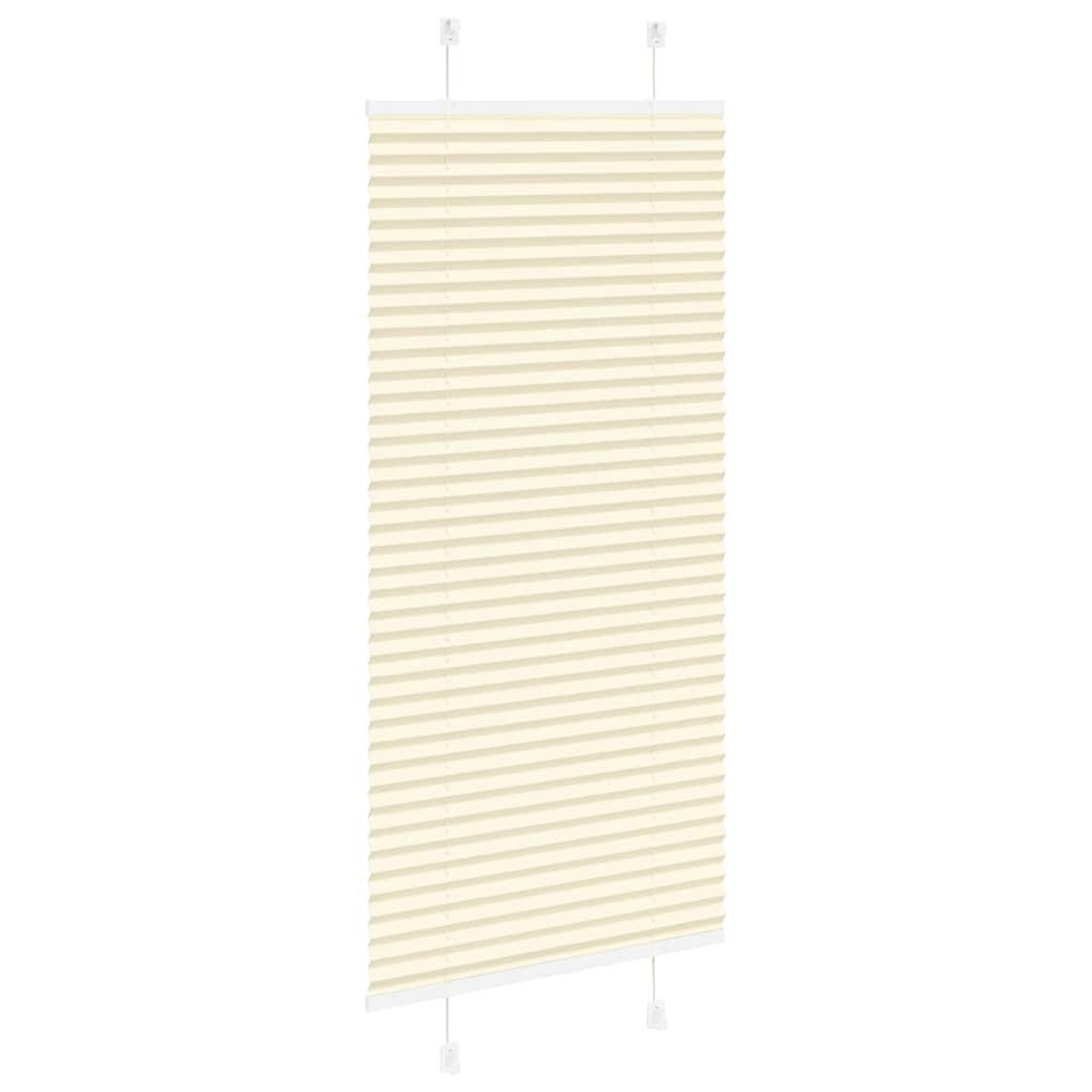 Voir la diapositive 4 : VIDAXL Store plisse creme 55x100 cm largeur du tissu 54,4 cm polyester