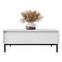 Voir la diapositive 4 : BEST MOBILIER Girona - table basse - blanc - 1 tiroir - 100 cm
