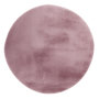 Voir la diapositive 1 : Paris Prix Tapis Uni Rond Doux à Poils Longs  Rabbit  Rose