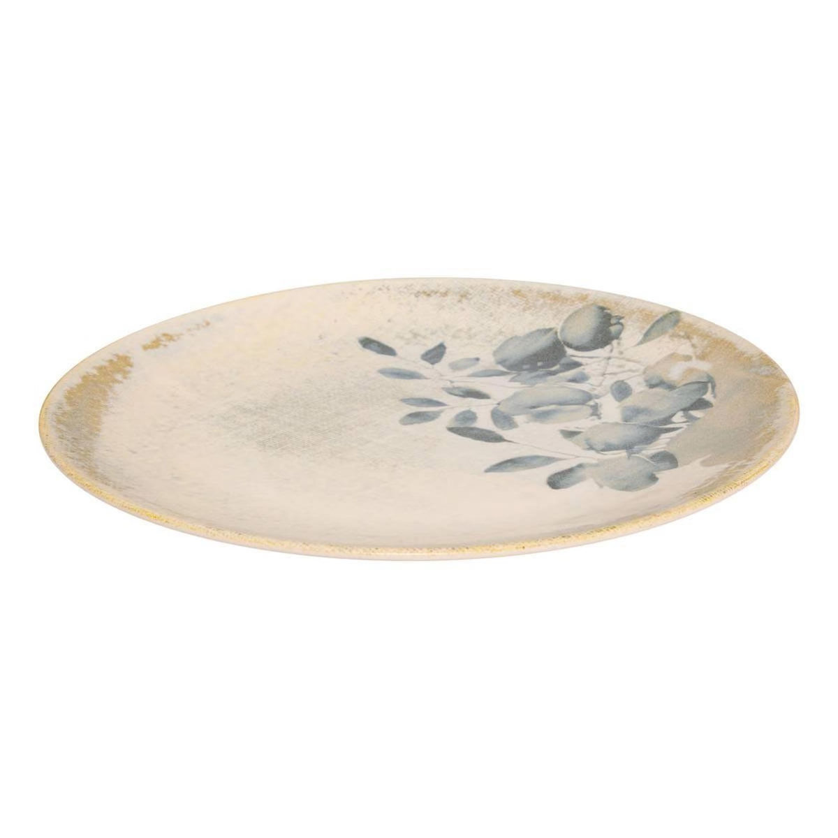 SECRET DE GOURMET Lot de 6 Assiettes Plates  Silvia  25cm Gris