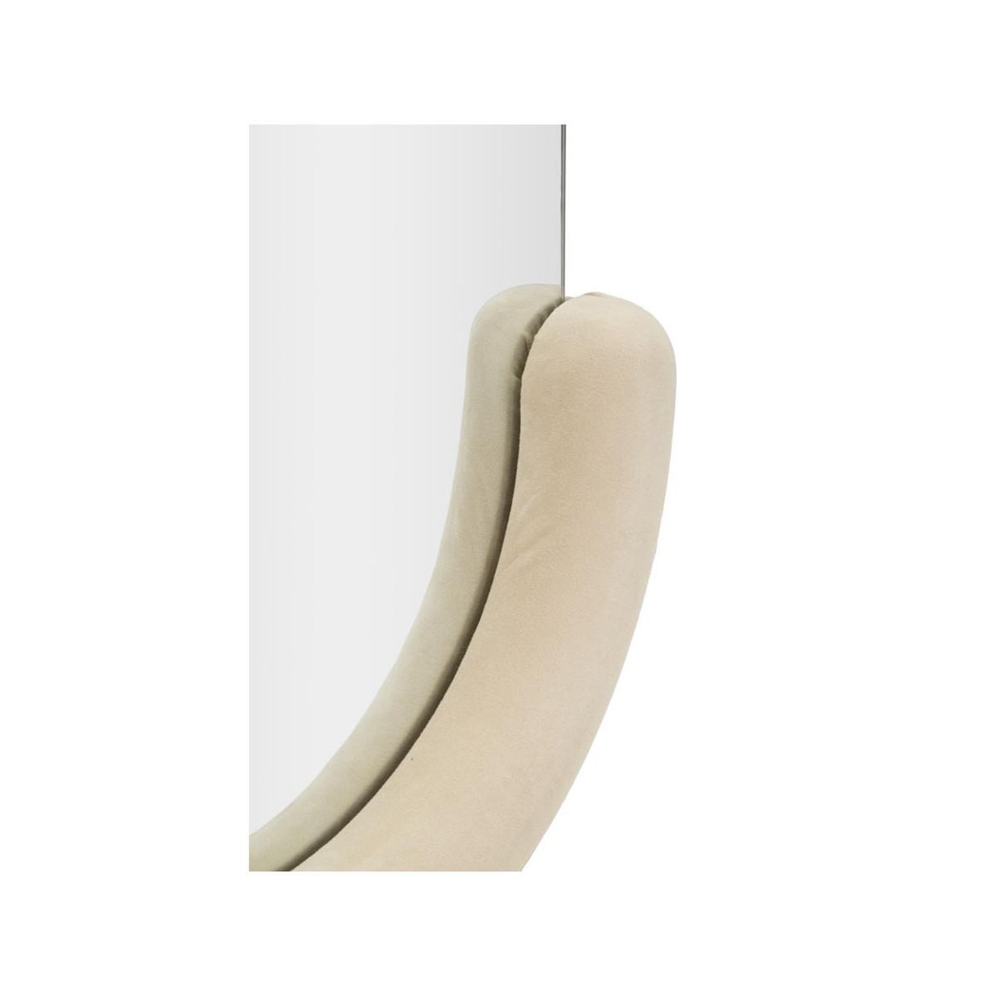 Voir la diapositive 3 : Paris Prix Miroir mural en velours  chantal  160cm crème