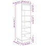 Voir la diapositive 6 : VIDAXL Armoire a chaussures marron miel 30x34x105cm bois de pin massif