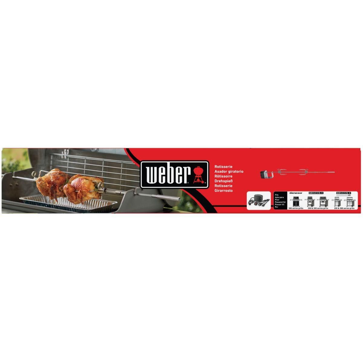 Weber Tourne broche barbecue pour Genesis II 2 et 3 brûleurs
