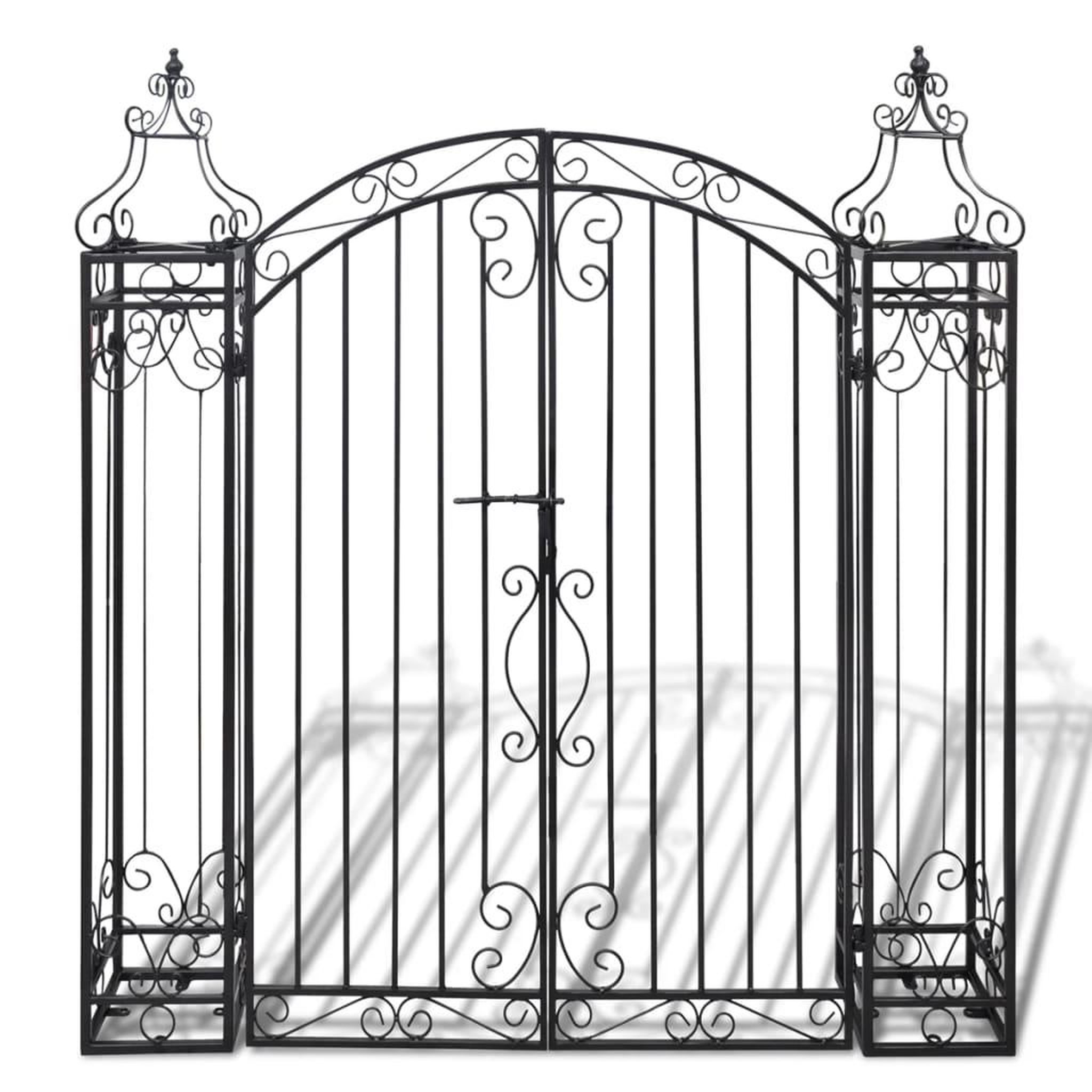 Voir la diapositive 2 : VIDAXL Portillon ornemental de jardin fer forge 122 x 20,5 x 134 cm