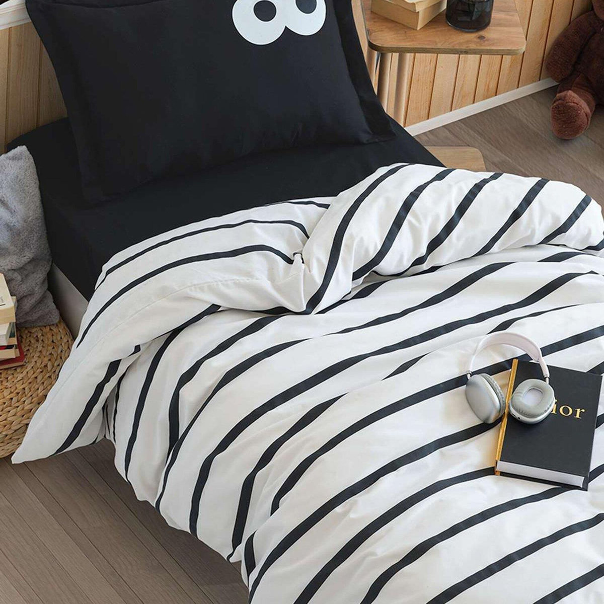 Home collection Parure de lit enfant avec taie(s) en coton polyester Funny