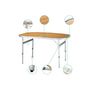 Voir la diapositive 2 : KINGCAMP Table de camping pliable avec poignée de transport - Kingcamp - Forme arrondie