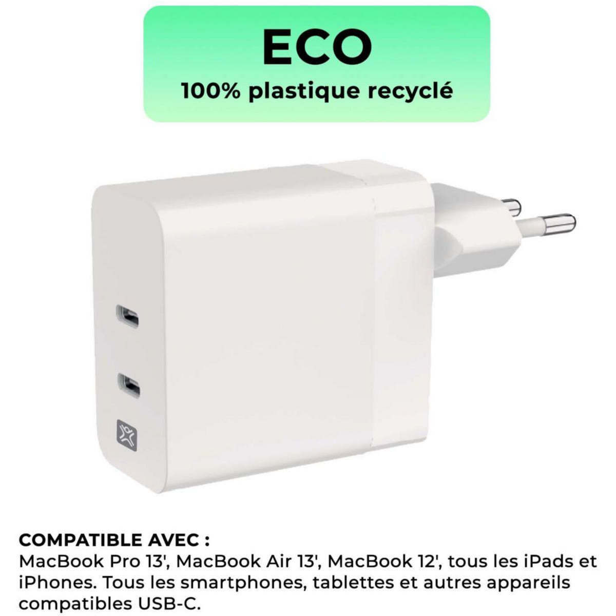 XTREMEMAC Chargeur secteur USB-C 60W MacBook Pro 13''