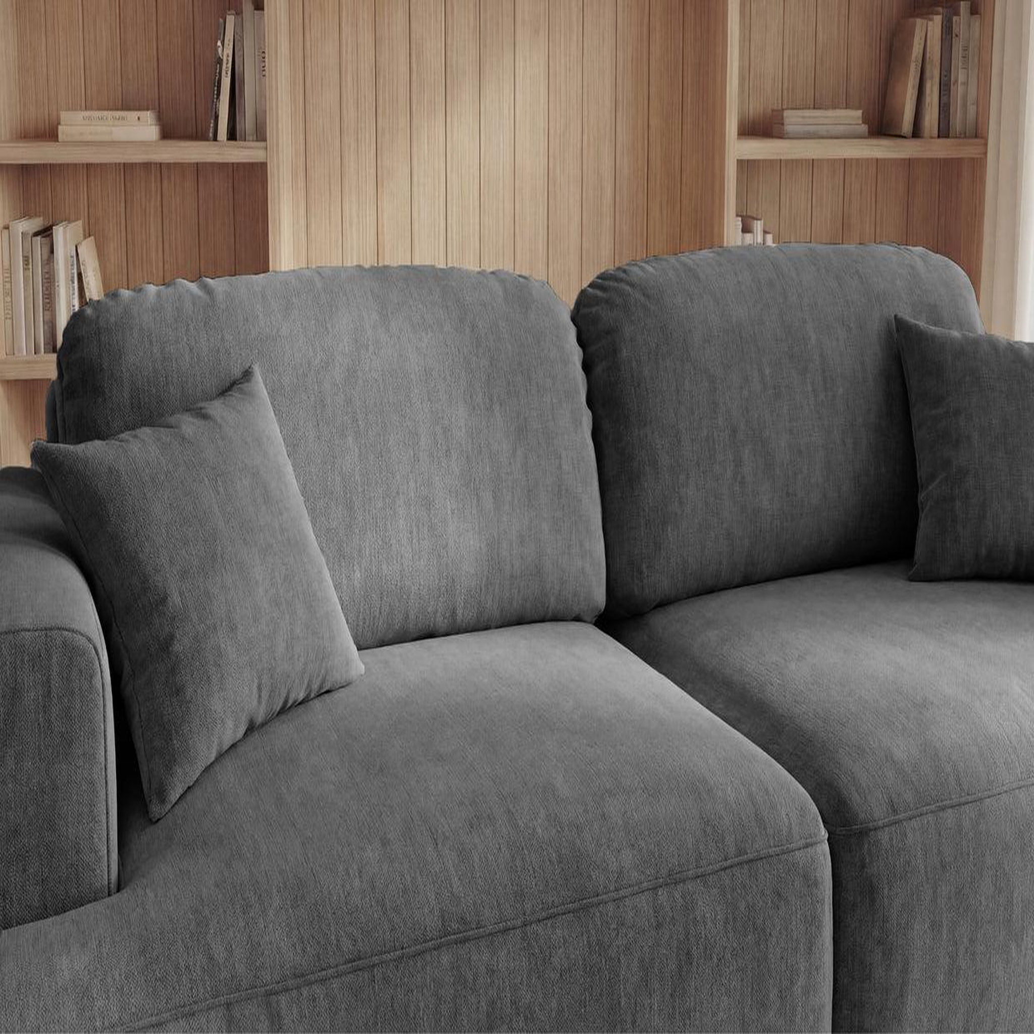 Voir la diapositive 4 : CASANOVA PARIS Chiara - canapé droit convertible tissu velours 3 places
