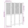 Voir la diapositive 6 : VIDAXL Cloison de separation 4 panneaux marron fonce paulownia massif