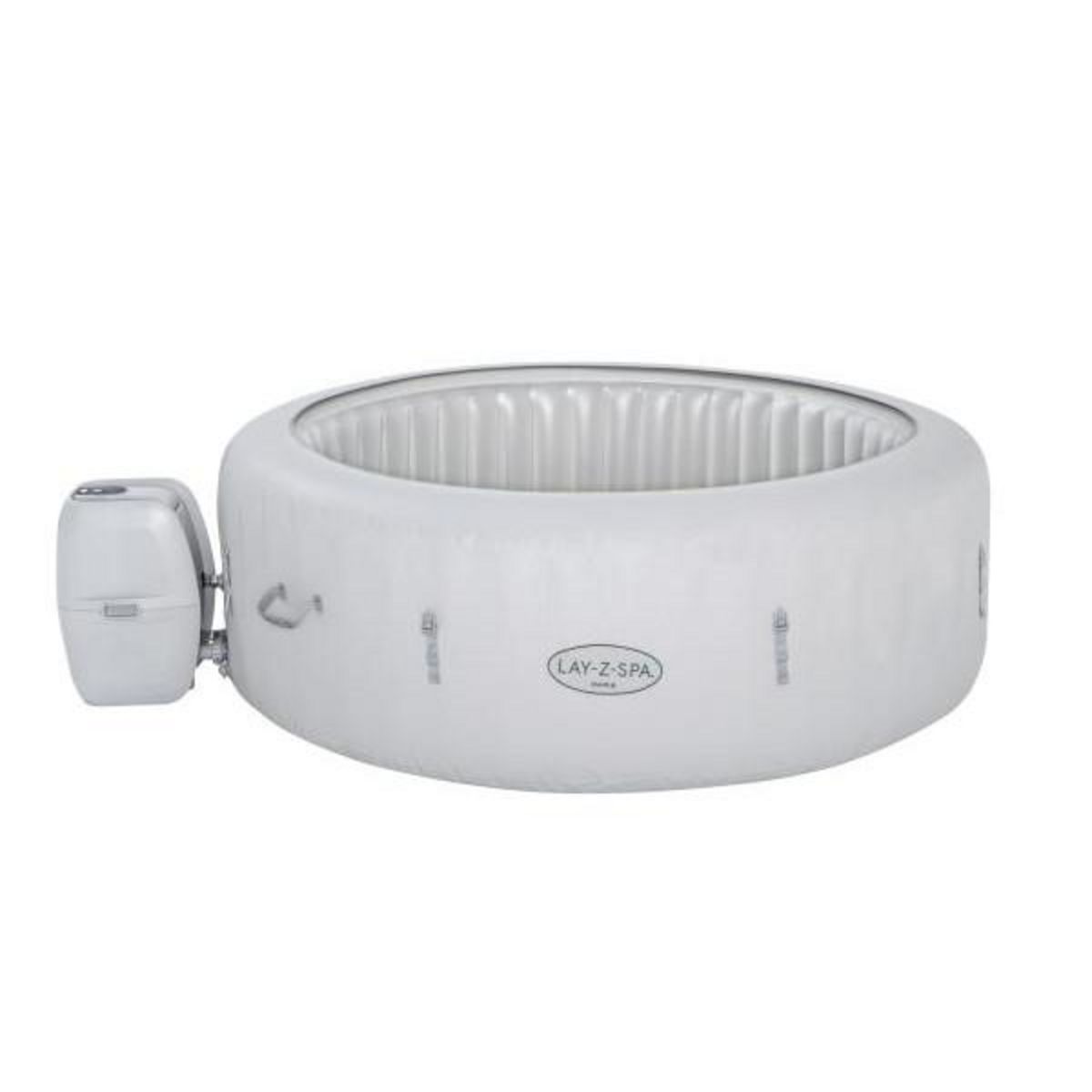BESTWAY Spa gonflable BESTWAY - Lay-Z-Spa Paris - 140 airjets - 196 x 66 cm - 4 a 6 places - Rond (couverture, cartouche, LED)