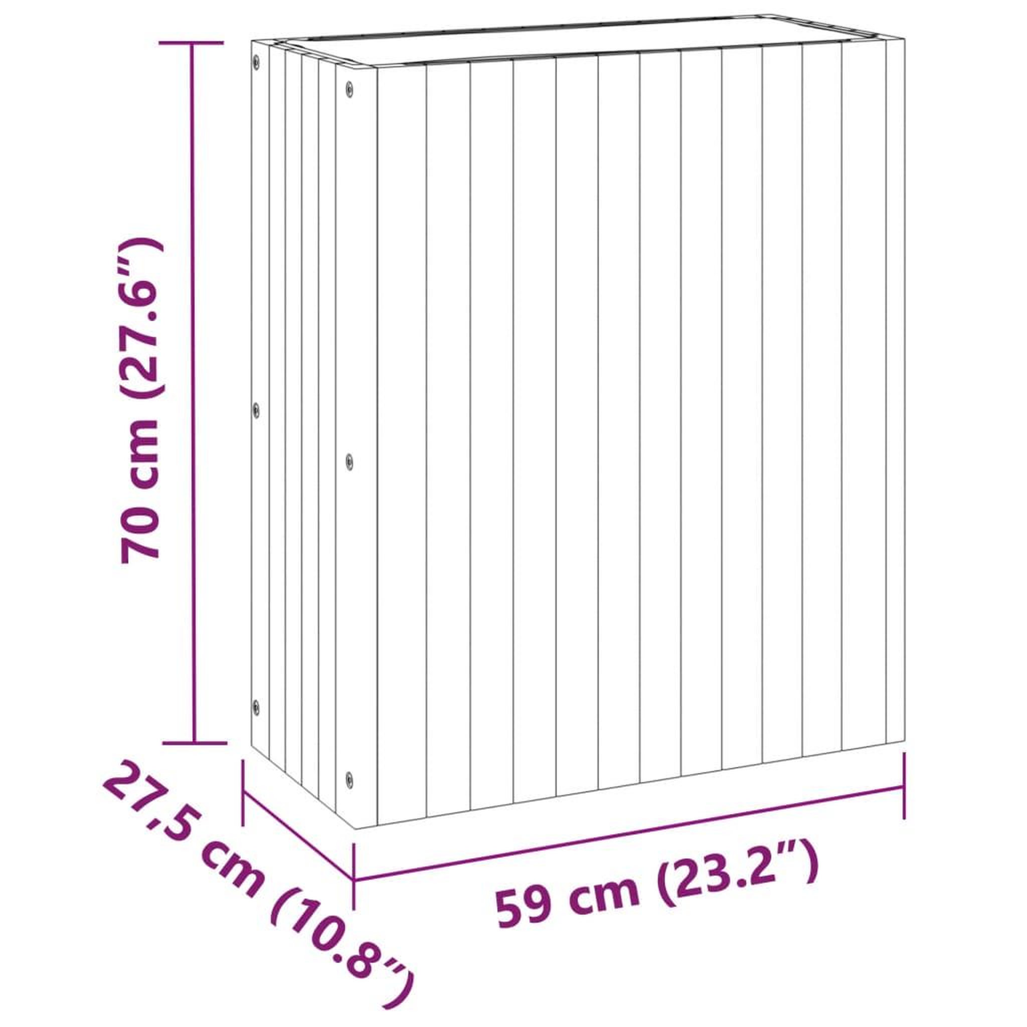 Voir la diapositive 6 : VIDAXL Jardiniere 59x27,5x70 cm bois massif d'acacia