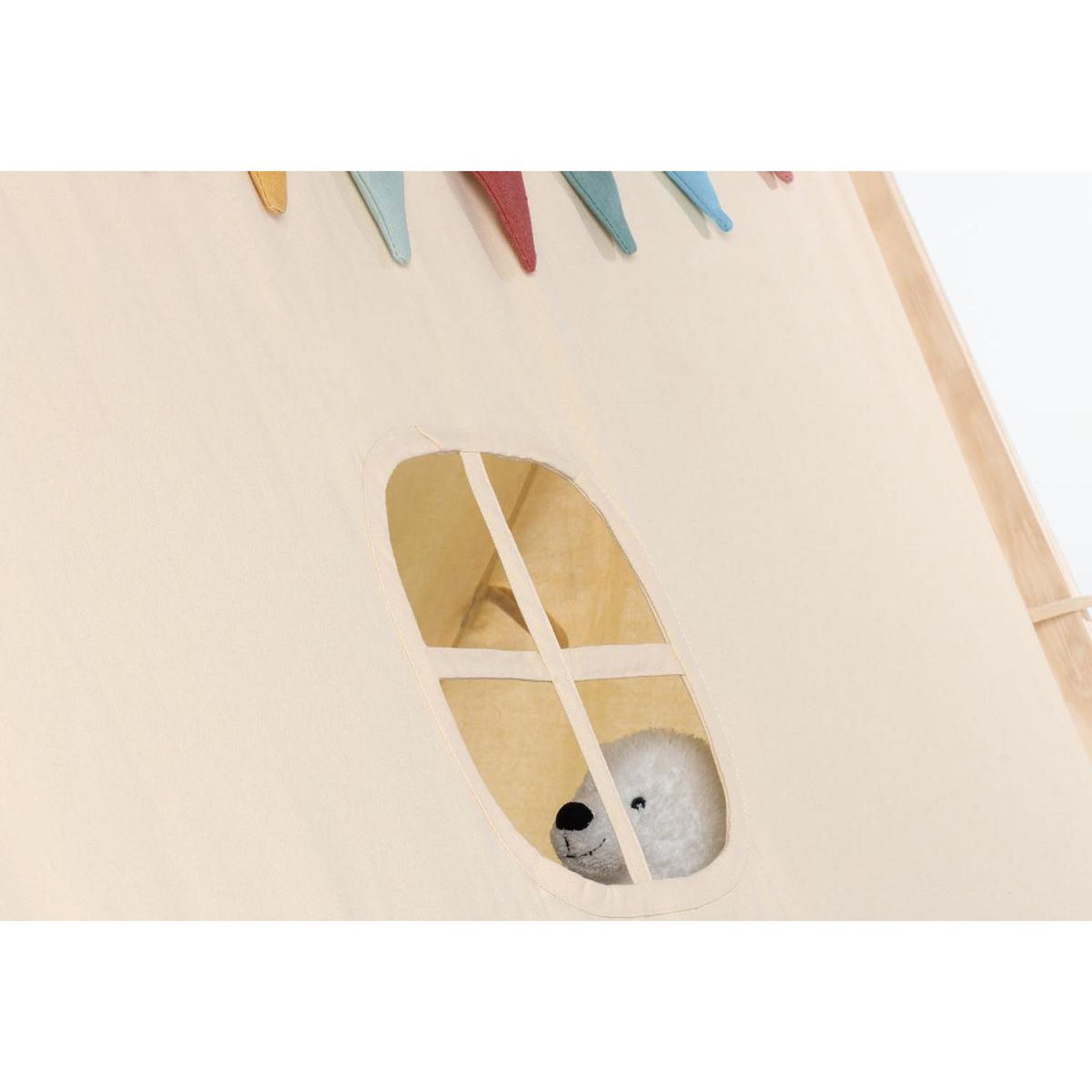 Voir la diapositive 3 : Pinolino Tente bicolore beige bleu 'Yuma'