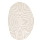 SWEEEK Tapis intérieur forme de galet motif circulaire crème Amanda 160x230cm
