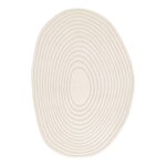 SWEEEK Tapis intérieur forme de galet motif circulaire crème Amanda 160x230cm