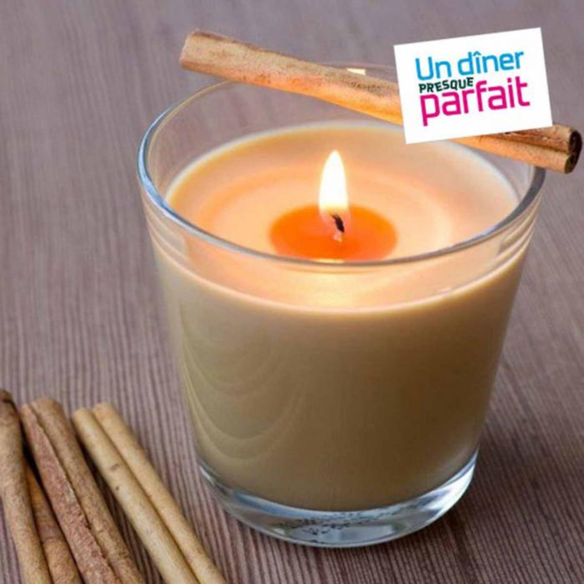 Paris Prix Lot de 20 Serviettes en Papier  Bougies & Cannelle  38x38cm Naturel