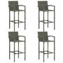 Voir la diapositive 3 : VIDAXL Ensemble de bar d'exterieur 5 pcs accoudoir Resine tressee Gris