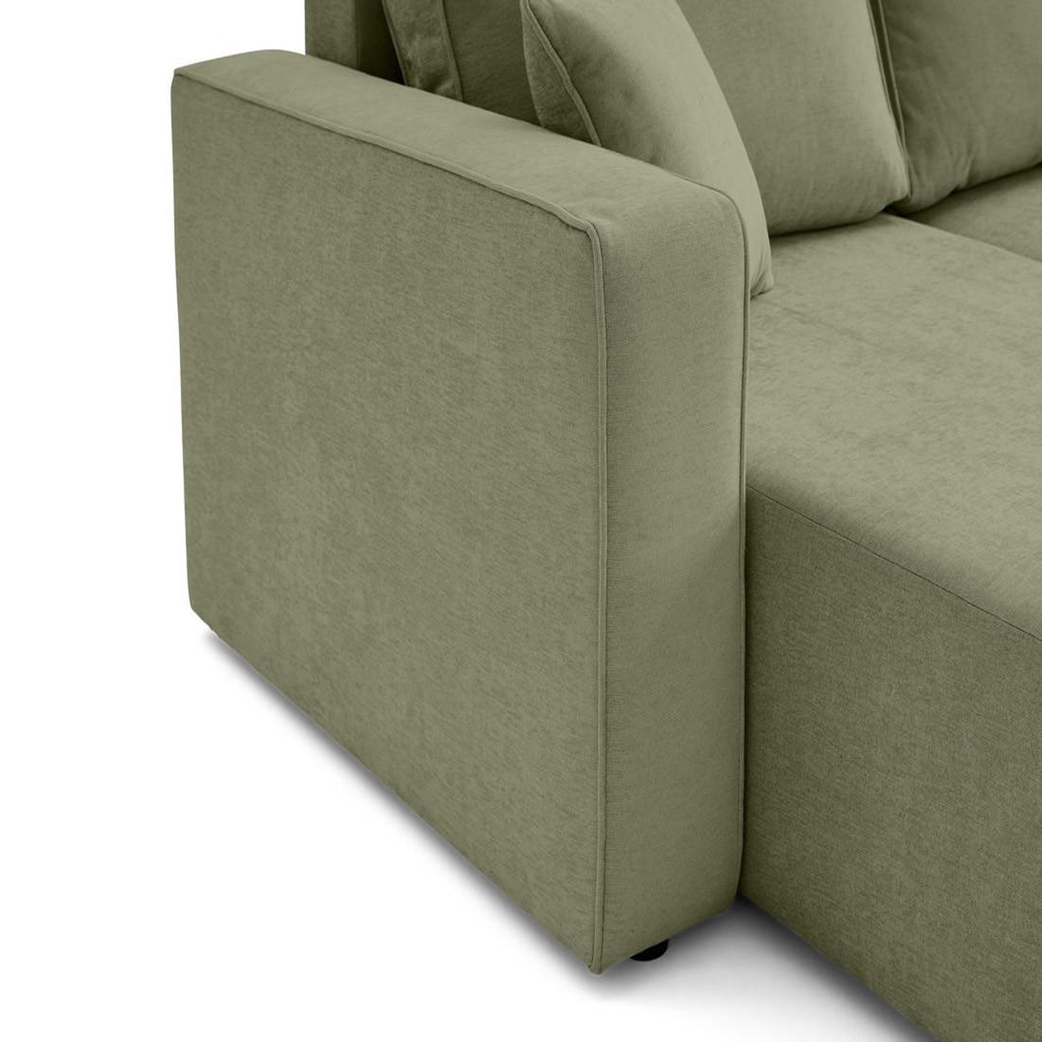Voir la diapositive 6 : BEST MOBILIER Topaze - canapé panoramique - 7 places - convertible avec coffre - en tissu