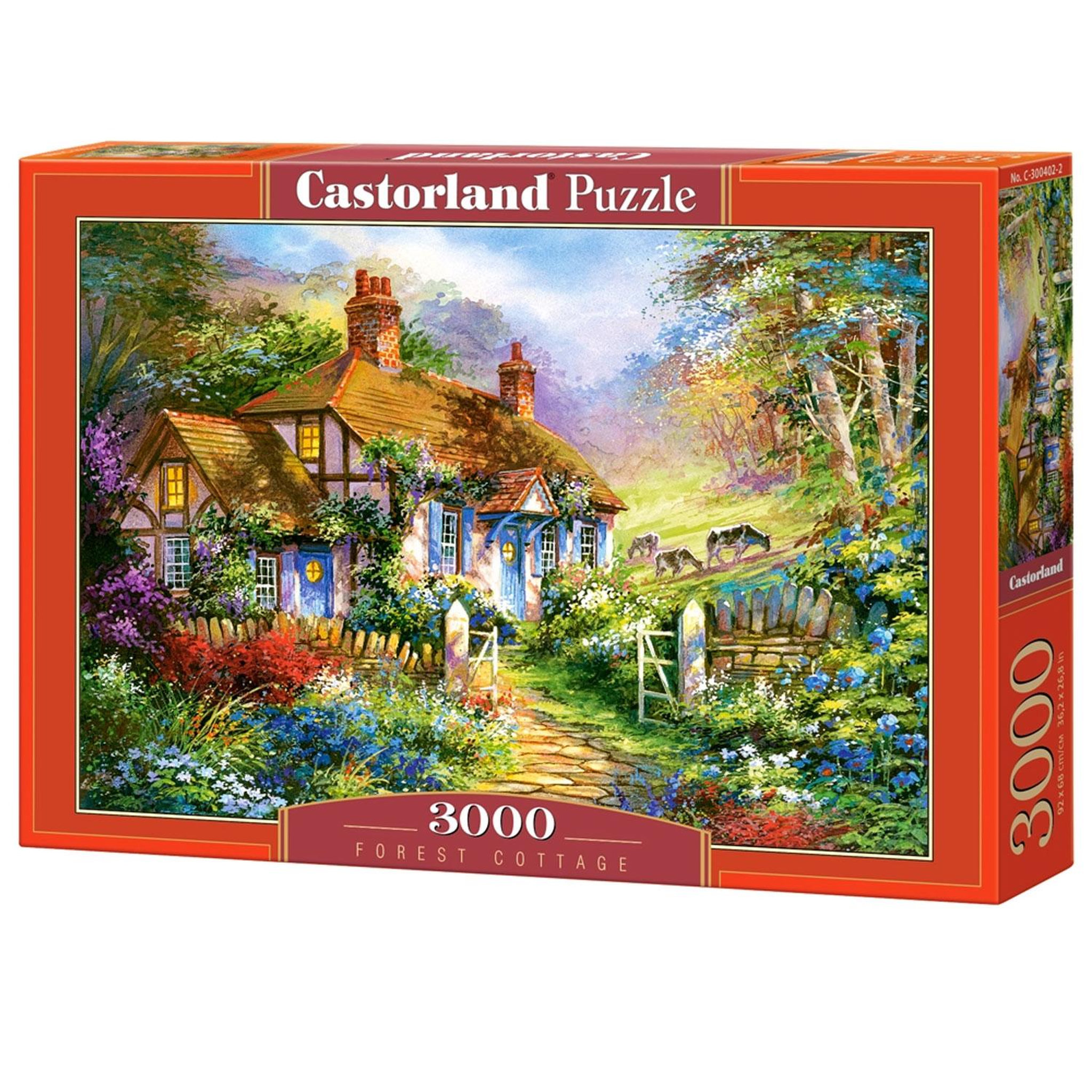 Voir la diapositive 2 : Castorland Puzzle 3000 pièces : cottage forestier