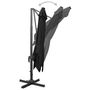 Voir la diapositive 4 : VIDAXL Parasol de jardin en porte-a-faux et mat et lumieres LED noir