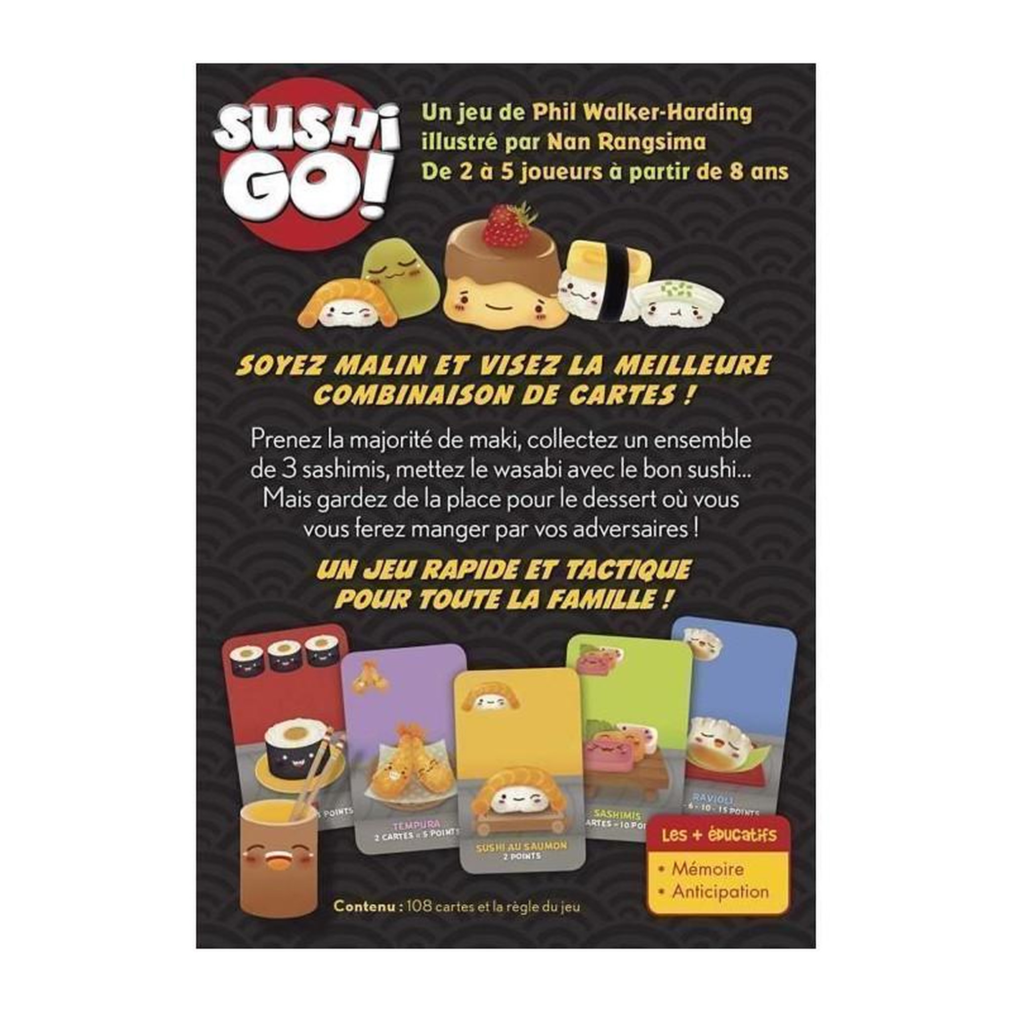 Voir la diapositive 3 : Asmodee - Sushi Go - jeu de memoire