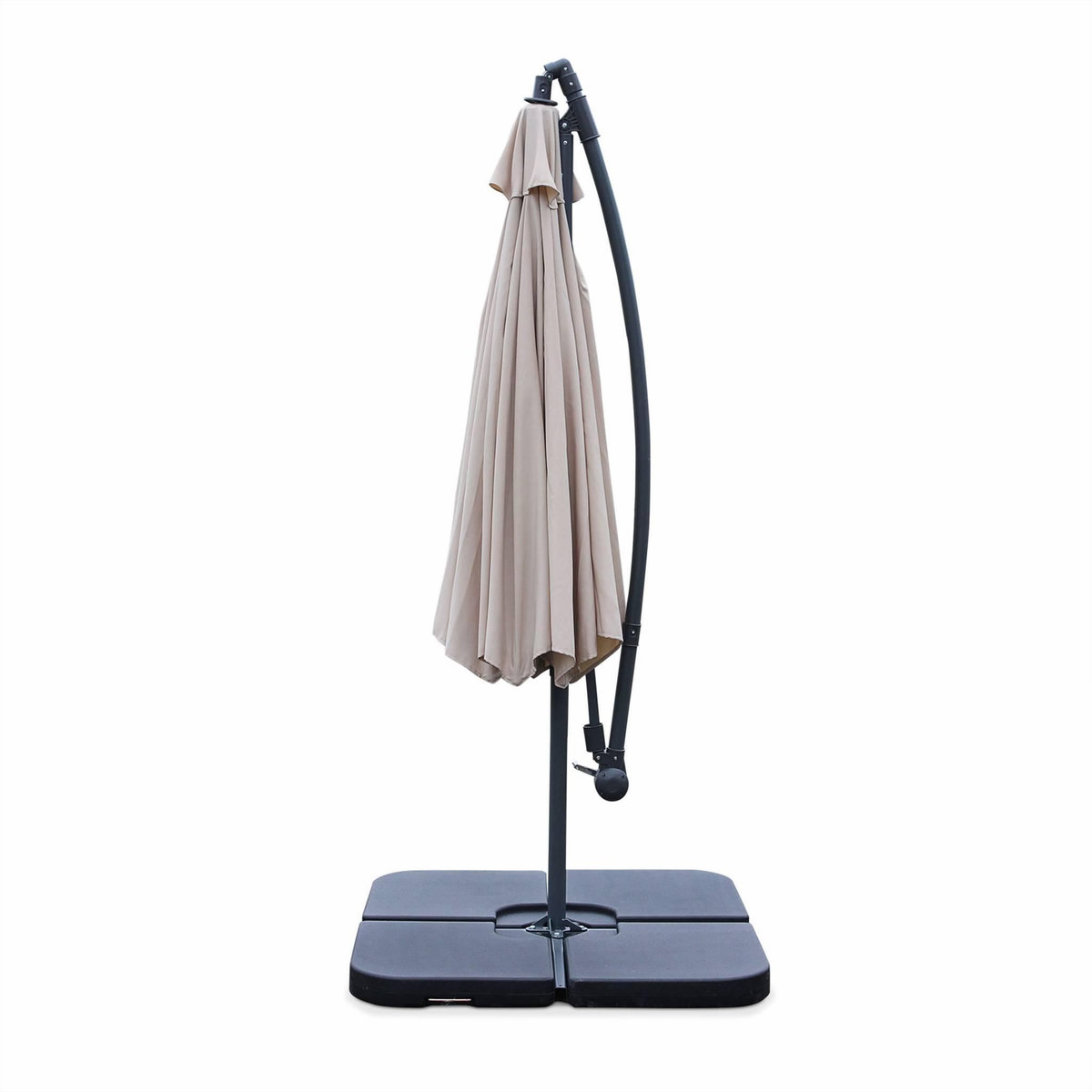 SWEEEK Parasol déporté rond Hardelot diamètre 300cm excentré  8 baleines