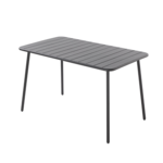 CONCEPT USINE Table en acier 4-6 places gris foncé BERGAME