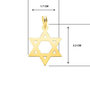 Voir la diapositive 3 : L'ATELIER D'AZUR Collier - Pendentif Etoile de David Or 18 Carats 750/000 Jaune - Chaine Dorée