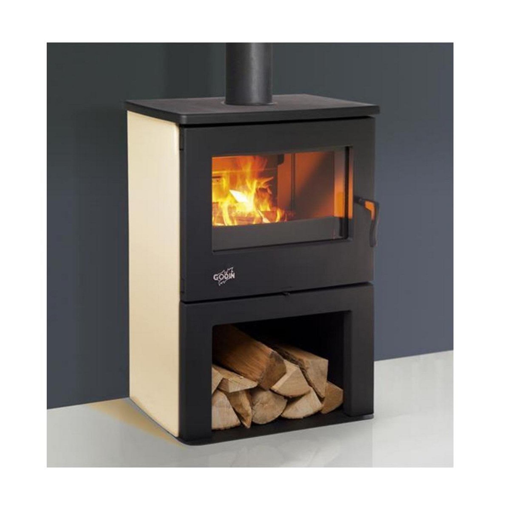 Voir la diapositive 3 : Godin Poêle à bois fonte 8kw - 363113SAHARA
