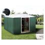 Voir la diapositive 2 : Habitat et Jardin Abri de jardin métal -  Rosas   - 10.85 m² avec gouttière - Vert