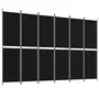 VIDAXL Cloison de separation 6 panneaux Noir 300x200 cm Tissu