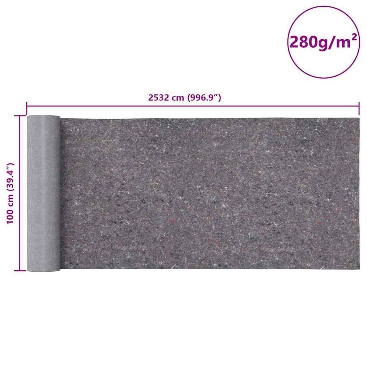 VIDAXL Polaires de peintre antiderapantes 2 pcs 2532 cm 280 g/m² gris