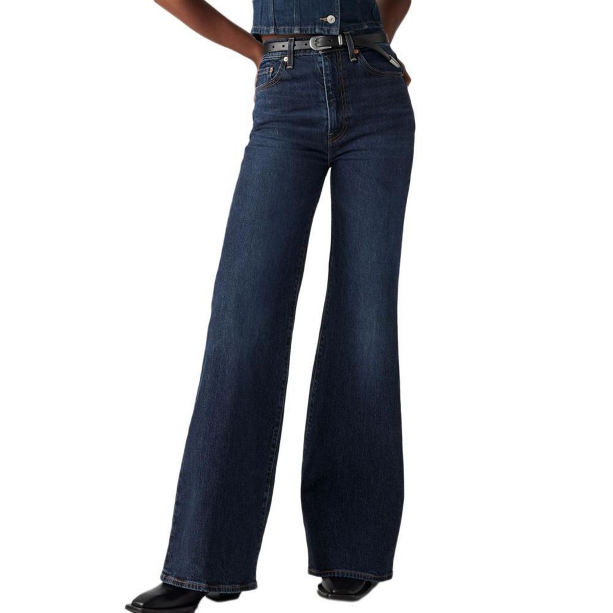 Levi's Jean  Brut Femme Levi's Ribcage Bells Med Indigo - W30