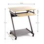Voir la diapositive 6 : Paris Prix Bureau Design  Alvaro  76cm Anthracite & Chêne