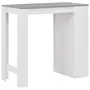 VIDAXL Table de bar avec etagere Blanc 110x50x103 cm