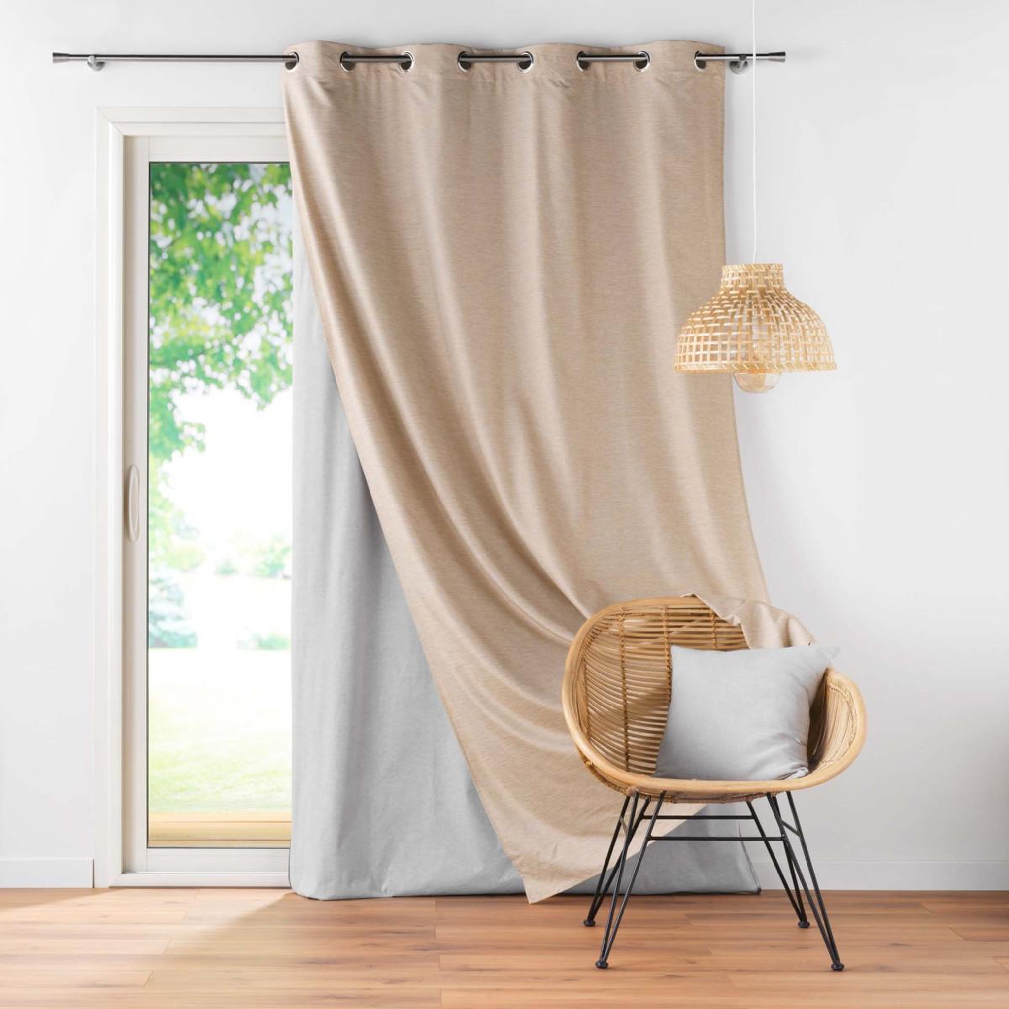 Voir la diapositive 5 : Douceur d'Intérieur Rideau occultant thermique  coverline  140x260cm beige