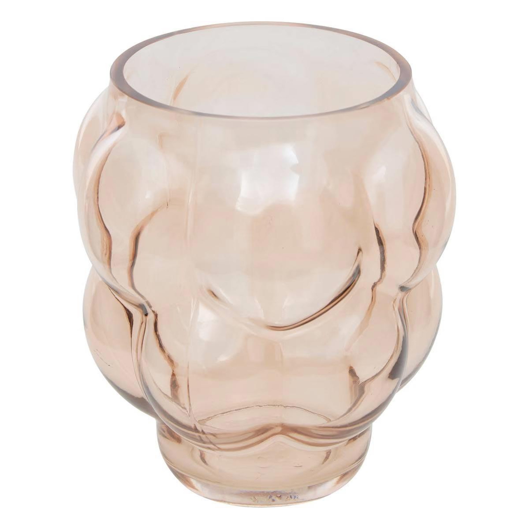 ATMOSPHERA Vase en verre soufflé  edia  18cm rose clair