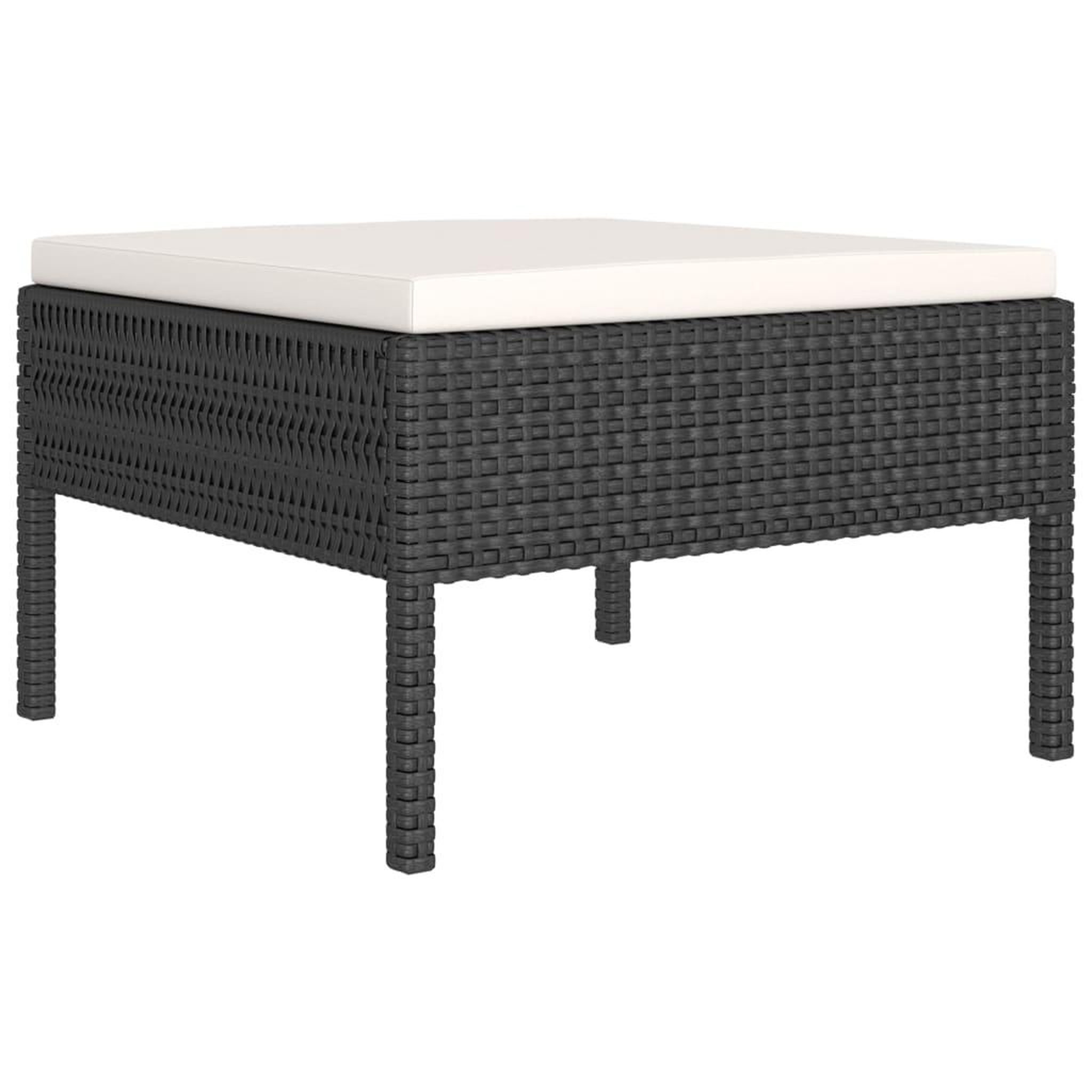 Voir la diapositive 3 : VIDAXL Salon de jardin 11 pcs avec coussins Resine tressee Noir