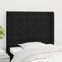 Voir la diapositive 1 : VIDAXL Tete de lit avec oreilles Noir 83x16x118/128 cm Tissu