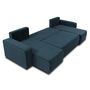 Voir la diapositive 3 : BEST MOBILIER Artemisa - canapé panoramique en u - 7 places - convertible avec coffre - en velours côtelé