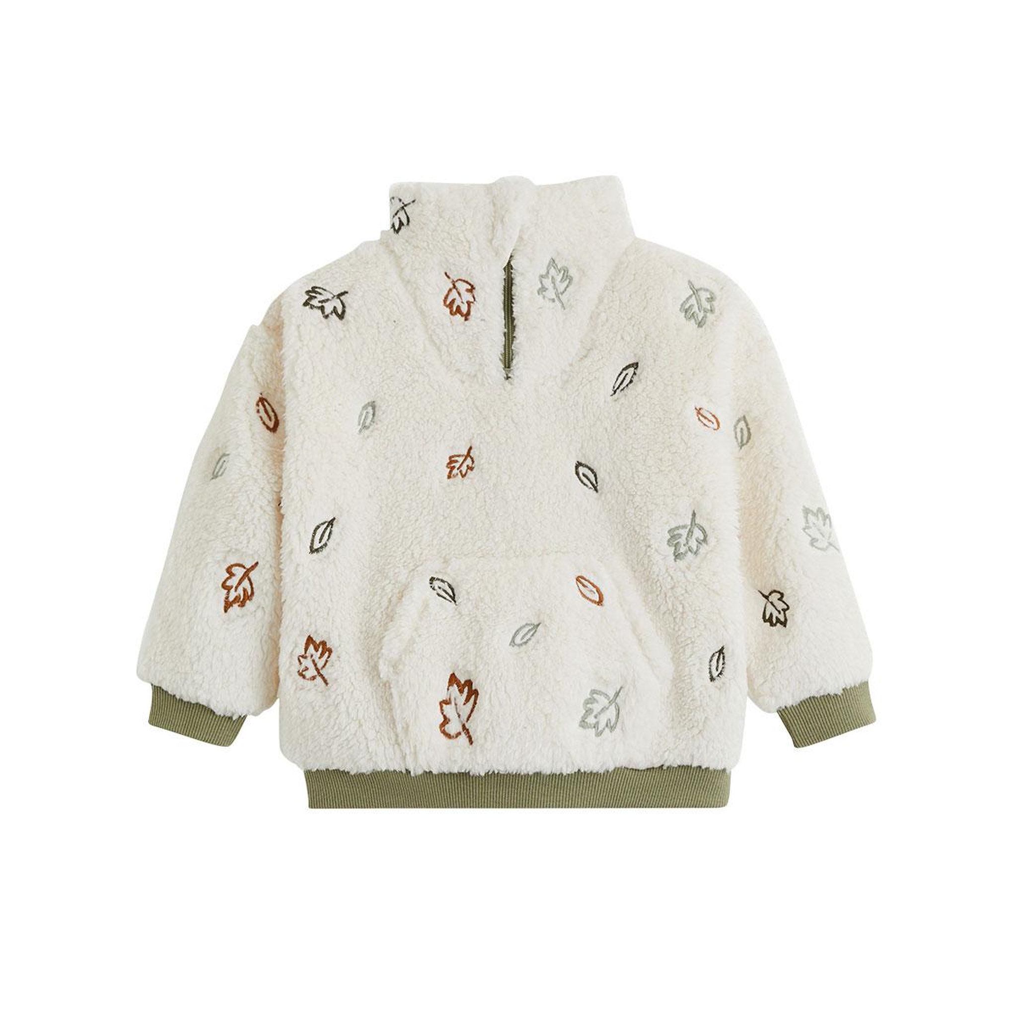 Voir la diapositive 1 : PETIT BEGUIN Sweat-shirt bébé en sherpa ginkgo