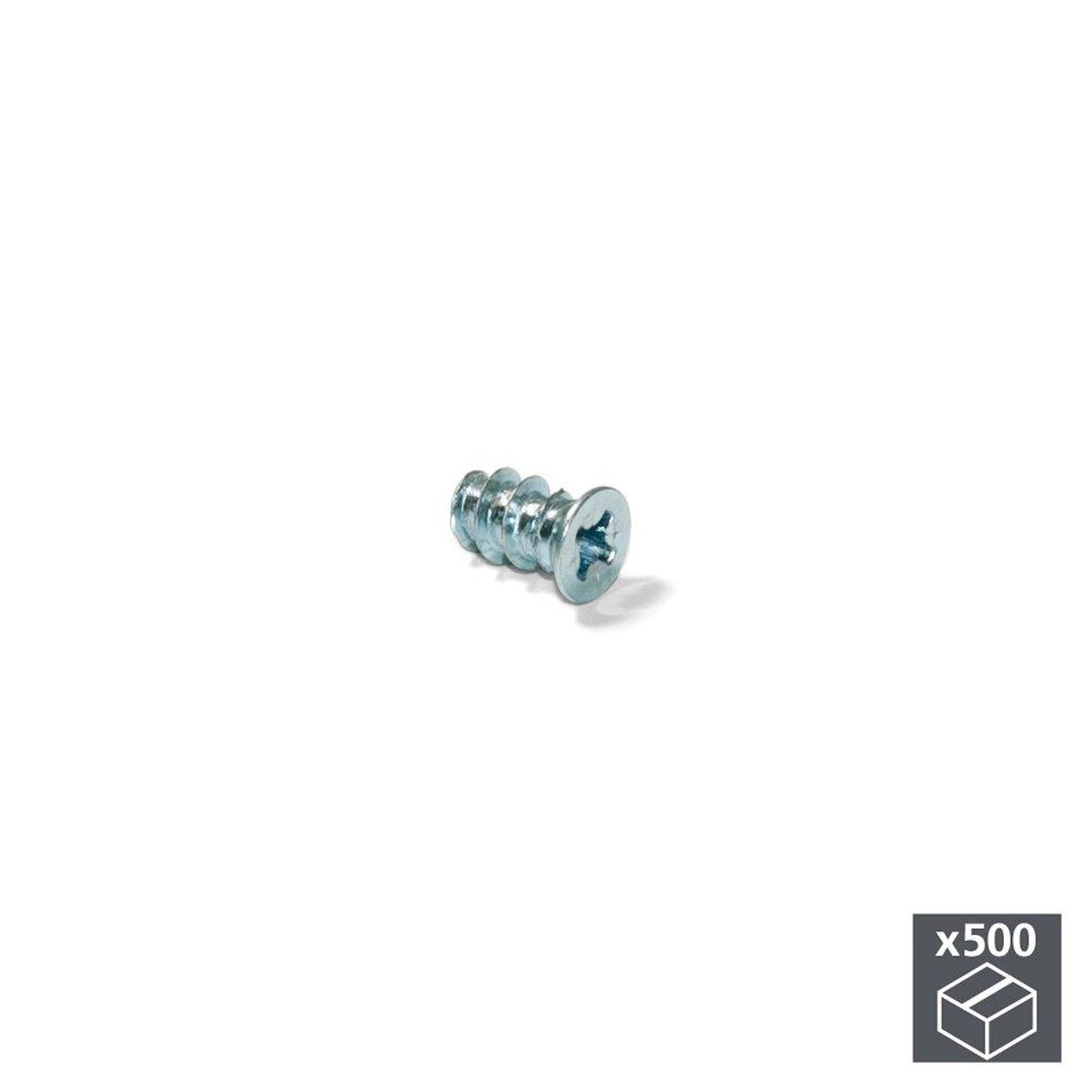 EMUCA SRL Lot de 500 Eurovis D. 6,2 x 13 mm tête Pozidrive finition zingué