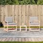 Voir la diapositive 3 : VIDAXL Salon de jardin 3 pcs bois massif douglas