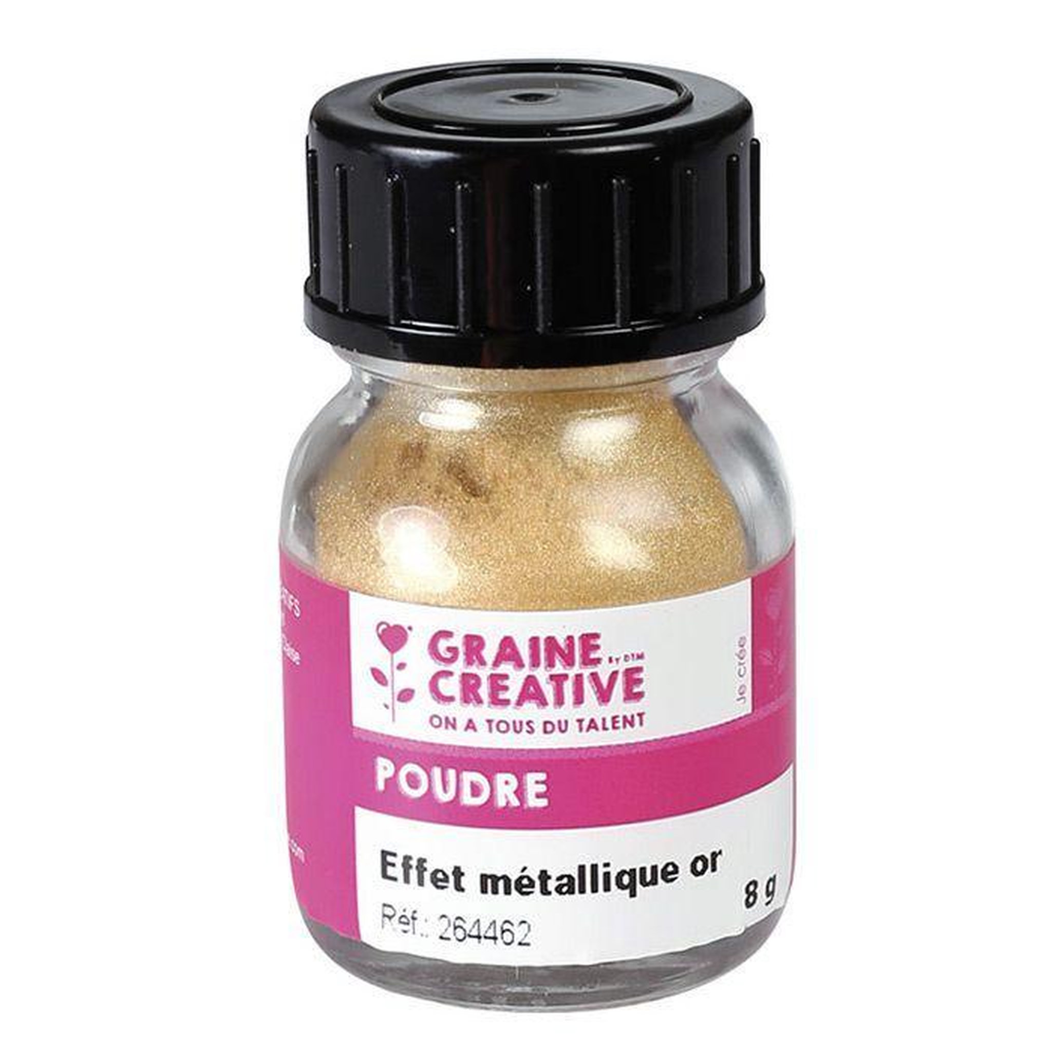 Voir la diapositive 2 : Graine créative Poudre effet métallique or pour pâte polymère - 8 g