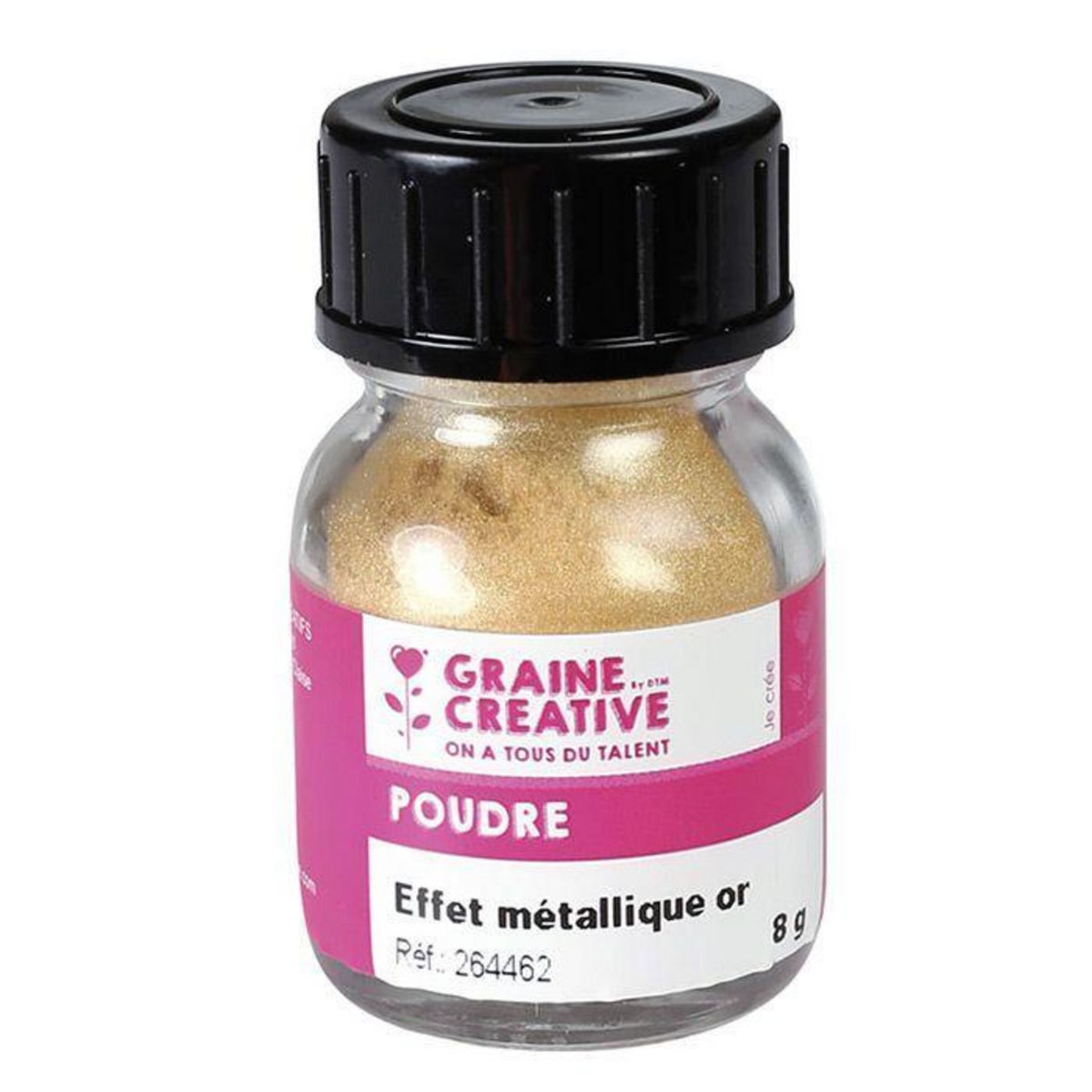 Graine créative Poudre effet métallique or pour pâte polymère - 8 g