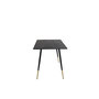 Voir la diapositive 2 : Paris Prix Table à Manger Design  Dipp  120cm Noir & Or